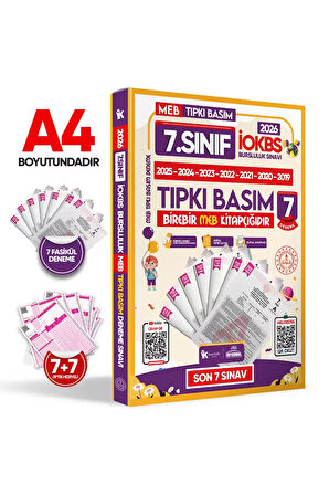 2026 7.Sınıf YENİ SİSTEM İOKBS BURSLULUK ALTIN PAKET Deneme Seti ve Çıkmış Soru Bankası Çözümlü