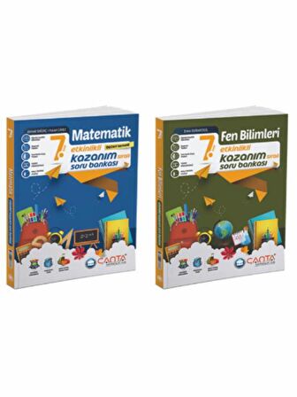 Çanta Yayınları 7. Sınıf Kazanım Matematik ve Fen Soru Bankası Seti