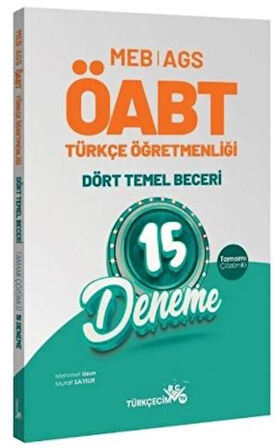 ÖABT MEB-AGS Türkçe Öğretmenliği Dört Temel Beceri 15 Deneme Çözümlü