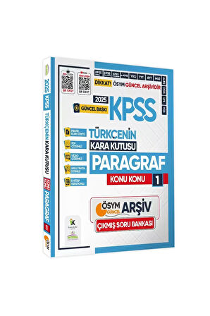 2025 KPSS  Türkçenin Kara Kutusu PARAGRAF 1 KONU KONU ÖSYM Çıkmış Soru Bankası Video/PDF Çözümlü
