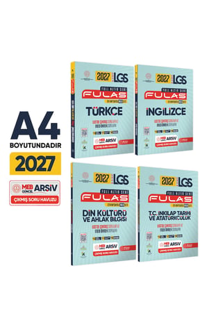 2027 8.Sınıf Full LGS Altın Seri(FULAS)LGS/MEB Örnek Çıkmış Modüler Soru Bankası Çözümlü SÖZEL SET