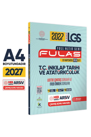 2027 8.Sınıf Full LGS Altın Seri(FULAS)LGS/MEB Örnek Çıkmış Modüler Soru Bankası Çözümlü SÖZEL SET