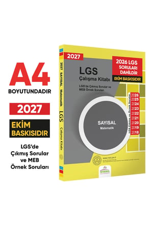 2027 LGS 8.Sınıf Çıkmış ve MEB Örnek Sorular Matematik-FEN SAYISAL Çalışma Kitabı 2li Kitap SETİ