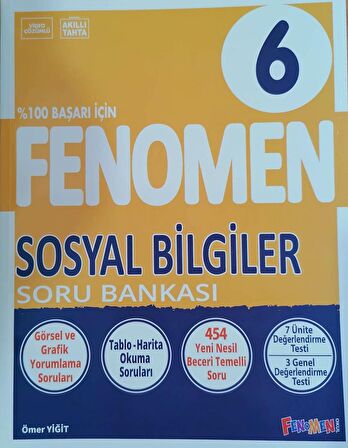 Fenomen 6.Sınıf Yeni Sosyal Bilgiler  Soru Bankası - Gama Fenomen