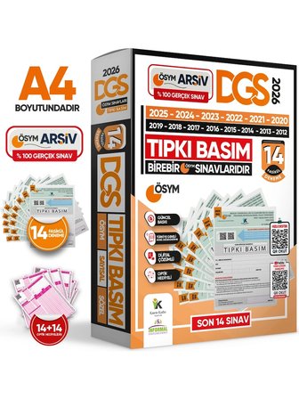 2026 DGS TAM Sayısal-Sözel ÖSYM Çıkmış Soru Tıpkı Basım 14lü Deneme Türkiye Geneli Dijital Çözümlü