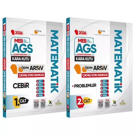 2026 MEB AGS MATEMATİK Kara Kutu 1.-2.Cilt ÖSYM Çıkmış Soru Bankası 2li Set Özetli Dijital Çözümlü