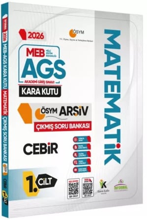 İnformal Yayınları 2026 MEB AGS MATEMATİK Kara Kutusu 1. Cilt CEBİR ÖSYM Çıkmış Soru Bankası