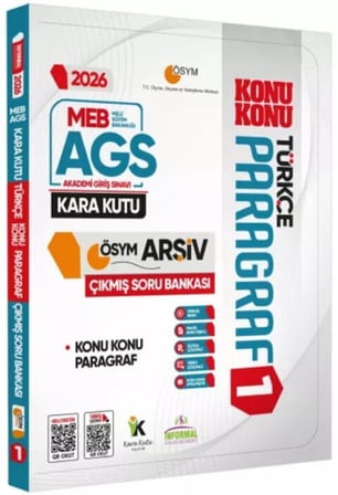İnformal Yayınları 2026 MEB AGS Türkçenin Kara Kutusu Paragraf 1 Konu Konu ÖSYM Çıkmış Soru Bankası