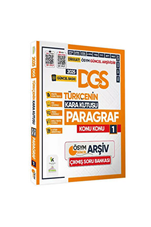 2025 DGS Türkçenin Kara Kutusu PARAGRAF 1 KONU KONU ÖSYM Çıkmış Soru Bankası Video/PDF Çözümlü