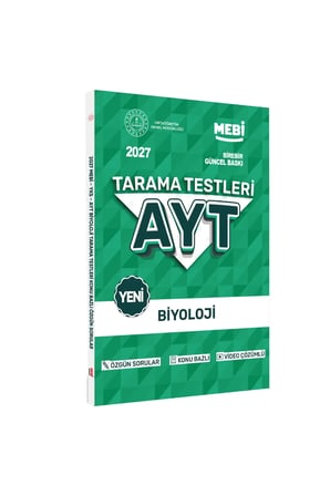 2027 YKS-AYT MEBİ-OGM Biyoloji Özgün Tarama Testleri Kitabı A4 Boyut Renkli Görsel BASKI ÜCRETİ
