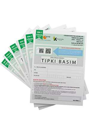 2025 Yökdil Ingilizce Sağlık Bilimleri Ösym Çıkmış Soru Tıpkı Basım Deneme Paketi 6lı T. Geneli