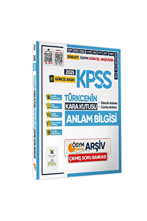 2025 Kpss Türkçenin Kara Kutusu Anlam Bilgisi (SÖZCÜK-CÜMLE) Çıkmış Soru Bankası Video/ Pdf Çözümlü