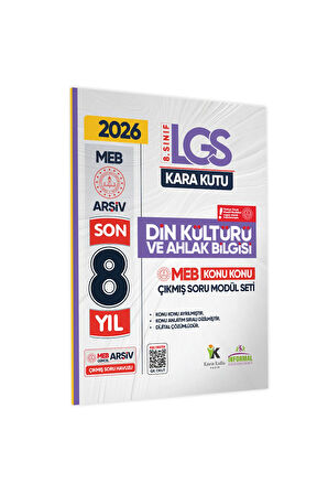 2026 LGS 8.Sınıf DİN KÜLTÜRÜ Karakutu MEB Çıkmış Soru Modülü Video/PDF Çözümlü Konu Konu Son 8 Yıl