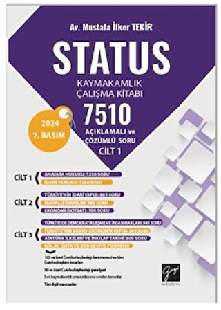 Status Kaymakamlık Çalışma Kitabı 7510 Açıklamalı Ve Çözümlü Soru