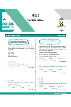 2026 KPSS SAYISAL MANTIK Kara Kutu ÖSYM Çıkmış Soru Havuzu Bankası Konu Özetli Dijital Çözümlü