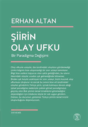 Şiirin Olay Ufku & Bir Paradigma Değişimi / Erhan Altan