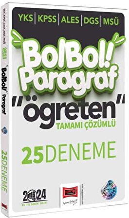 2024 KPSS ALES DGS YKS MSÜ Bol Bol Öğreten Paragraf Tamamı Çözümlü 25 Deneme