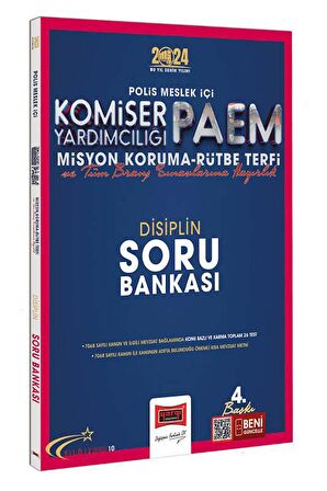 2024 Polis Meslek İçi PAEM Komiser Yardımcılığı Misyon Koruma Rütbe Terfi ve Tüm Branş Sınavlarına Hazırlık Yıldız Serisi Disiplin Soru Bankası