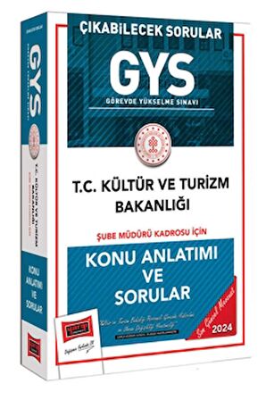 2024 GYS Kültür ve Turizm Bakanlığı Şube Müdürü Kadrosu İçin Konu Anlatımı ve Sorular