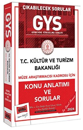 2024 GYS T.C Kültür ve Turizm Bakanlığı Müze Araştırmacısı Kadrosu İçin Konu Anlatımı ve Sorular