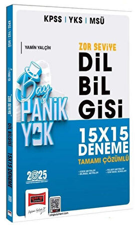 Yargı 2025 KPSS YKS MSÜ Dil Bilgisi Bay Panik Yok Zor Seviye 15x15 Deneme Çözümlü Yargı Yayınları