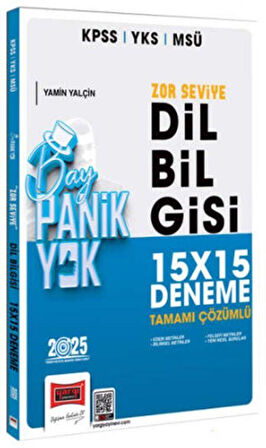 Yargı Yayınları 2025 KPSS YKS MSÜ Tamamı Çözümlü Panik Yok Zor Seviye Dil Bilgisi 15x15 Deneme