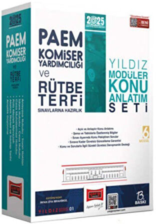 Yargı 2025 PAEM Komiser Yardımcılığı ve Rütbe Terfi Sınavlarına Hazırlık Konu Anlatımlı Modüler Set