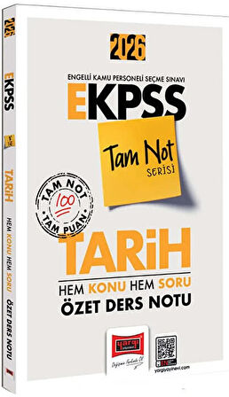 Yargı 2026 EKPSS Tam Not Serisi Tarih Hem Konu Hem Soru Özet Ders Notu