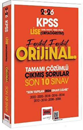 2026 KPSS Lise-Ortaöğretim GK-GY Fasikül Fasikül Orijinal Tamamı Çözümlü Çıkmış Son 10 Sınav