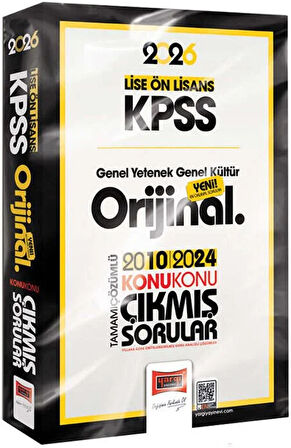 Yargı 2026 KPSS Lise Ön Lisans GK-GY Orijinal 2010-2024 Konu Konu Çıkmış Sorular