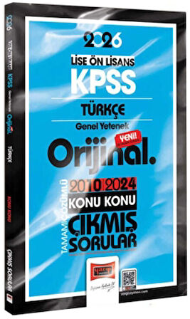 2026 KPSS Lise-Önlisans Türkçe Orijinal 2010-2024 Konu Konu Çıkmış Sorular