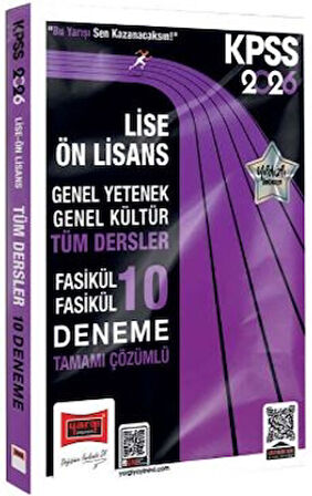 2026 KPSS GK-GY Lise Ön Lisans Tüm Dersler Fasikül Fasikül Tamamı Çözümlü 10 Deneme