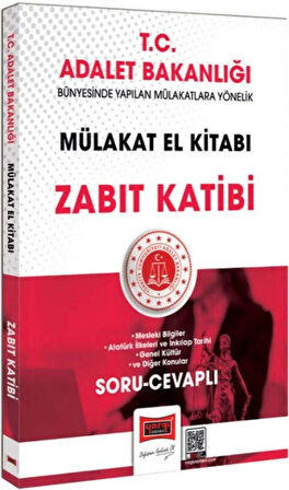Yargı Yayınları T.C. Adalet Bakanlığı Zabıt Katibi Mülakat El Kitabı Soru Cevaplı