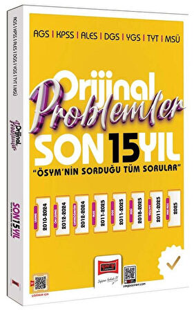 Yargı 2026 KPSS MEB-AGS ALES DGS YGS TYT MSÜ Problemler Orijinal Çıkmış Sorular Son 15 Yıl Çözümlü Yargı Yayınları