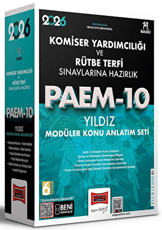 Yargı 2026 Komiser Yardımcılığı ve Rütbe Terfi PAEM-10 Yıldız Konu Anlatımlı Modüler Set 14. Baskı Yargı Yayınları
