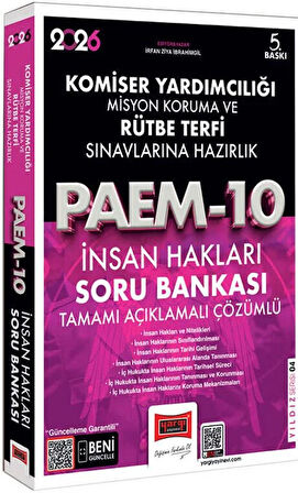 Yargı 2026 PAEM Komiser Yardımcılığı ve Rütbe Terfi Sınavlarına Hazırlık İnsan Hakları Soru Bankası