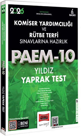 Yargı Yayınları 2026 PAEM Komiser Yardımcılığı ve Rütbe Terfi Sınavlarına Hazırlık Yıldız Yaprak Test