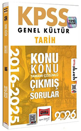 Yargı 2026 KPSS Tarih Çıkmış Sorular 2016-2025 Konu Konu Çözümlü Yargı Yayınları