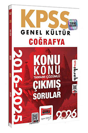 Yargı 2026 KPSS Genel Kültür Coğrafya 2016-2026 Konu Konu Tamamı Çözümlü Çıkmış Sorular