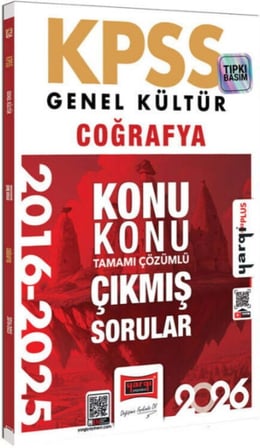 2026 KPSS Genel Kültür Coğrafya 2016 2026 Konu Konu Tamamı Çözümlü Çıkmış Sorular Yargı Yayınları