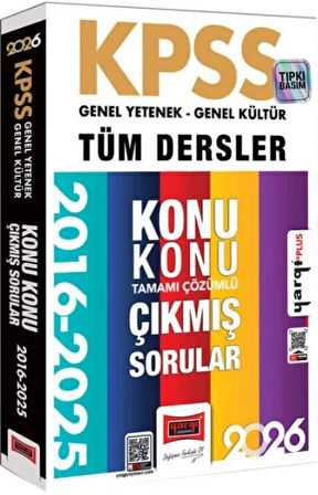 Yargı Yayınları 2026 KPSS Genel Kültür Genel Yetenek Tüm Dersler Tamamı Çözümlü 9 Yıl Çıkmış Sorular