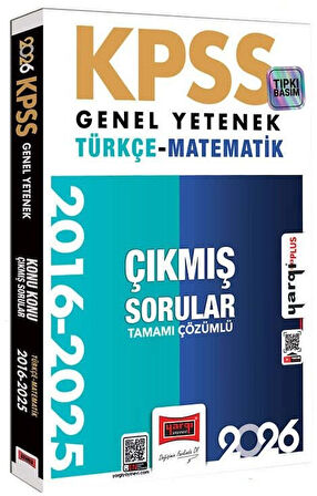 Yargı 2026 KPSS Genel Yetenek Türkçe-Matematik Çıkmış Sorular 2016-2025 Çözümlü Yargı Yayınları