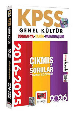 Yargı 2026 KPSS Genel Kültür Tarih Coğrafya Vatandaşlık 2016-2026 Konu Konu Tamamı Çözümlü Çıkmış Sorular