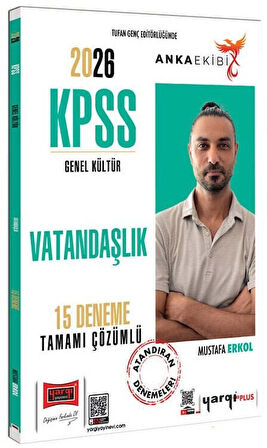 Yargı 2026 KPSS Vatandaşlık 15 Deneme Çözümlü Anka Ekibi - Mustafa Erkol Yargı Yayınları