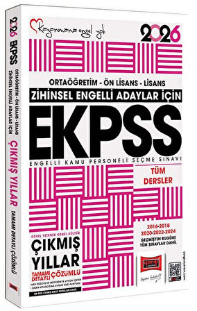 Yargı 2026 EKPSS Zihinsel Engelli Çıkmış Sorular Çözümlü Yargı Yayınları