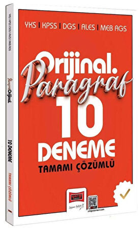 Yargı 2026 KPSS MEB-AGS ALES DGS YKS Paragraf Orijinal 10 Deneme Çözümlü Yargı Yayınları