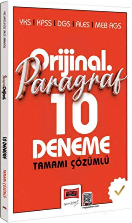 Yargı Yayınları YKS KPSS DGS ALES MEB AGS Orijinal Paragraf Tamamı Çözümlü 10 Deneme