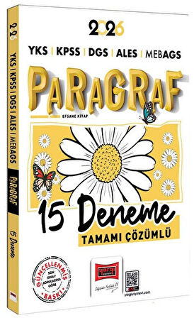 Yargı 2026 KPSS MEB-AGS ALES DGS YKS Paragraf 15 Deneme Çözümlü Papatya Serisi Yargı Yayınları