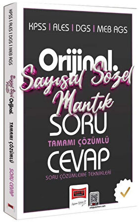 Yargı 2026 KPSS MEB-AGS ALES DGS Sayısal Sözel Mantık Orijinal Soru Cevap Kitabı Çözümlü Yargı Yayınları