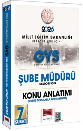 Yargı Yayınları 2026 MEB Personelleri İçin GYS Şube Müdürü Kadrosu İçin Çıkmış Sorularla Desteklenmiş Konu Anlatımı
